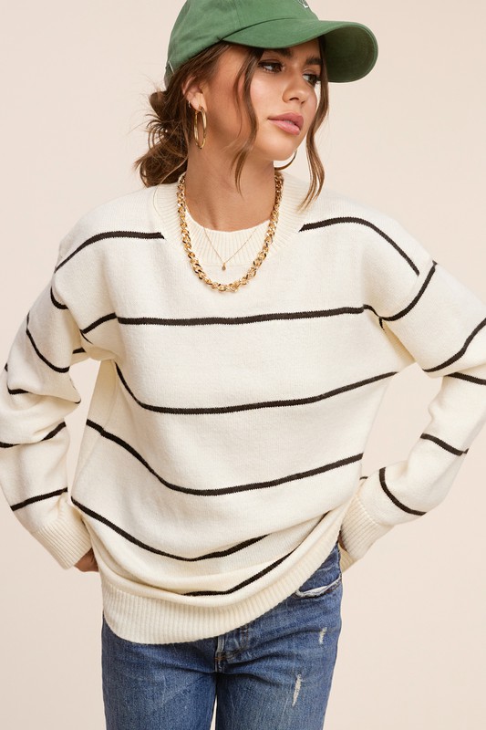 Striped loose fit sweater