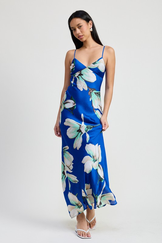 FLORAL BIAS MAXI DRESS